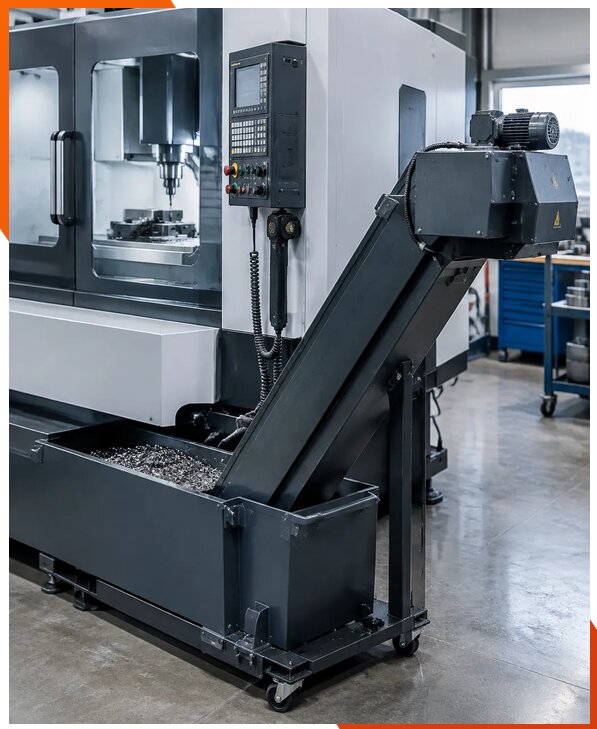 Дооснащение станка транспортером для удаления стружки в Серпухове
